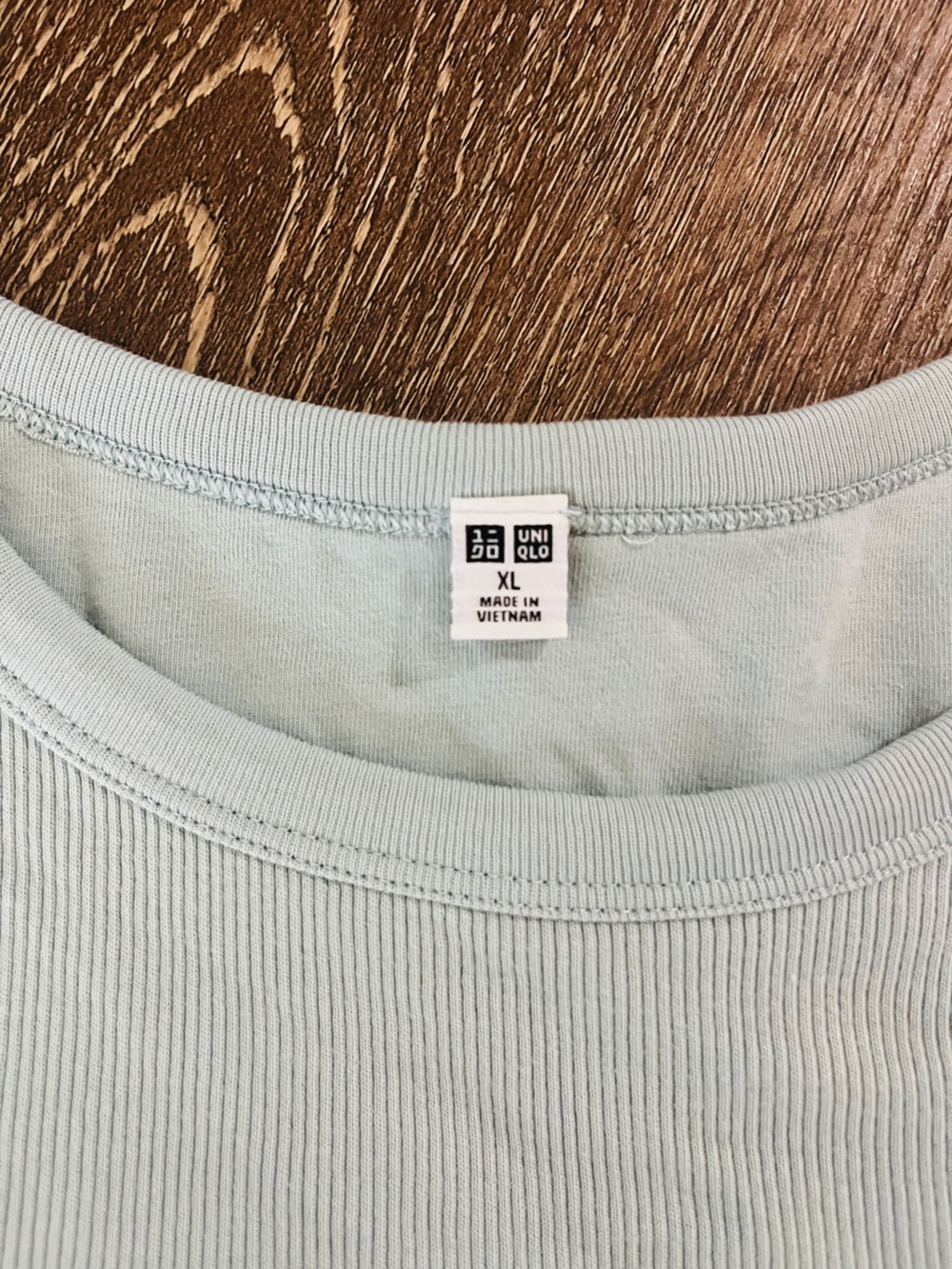 Light Blue Ribbed Cropped Tank Top - Picture 4 of 4